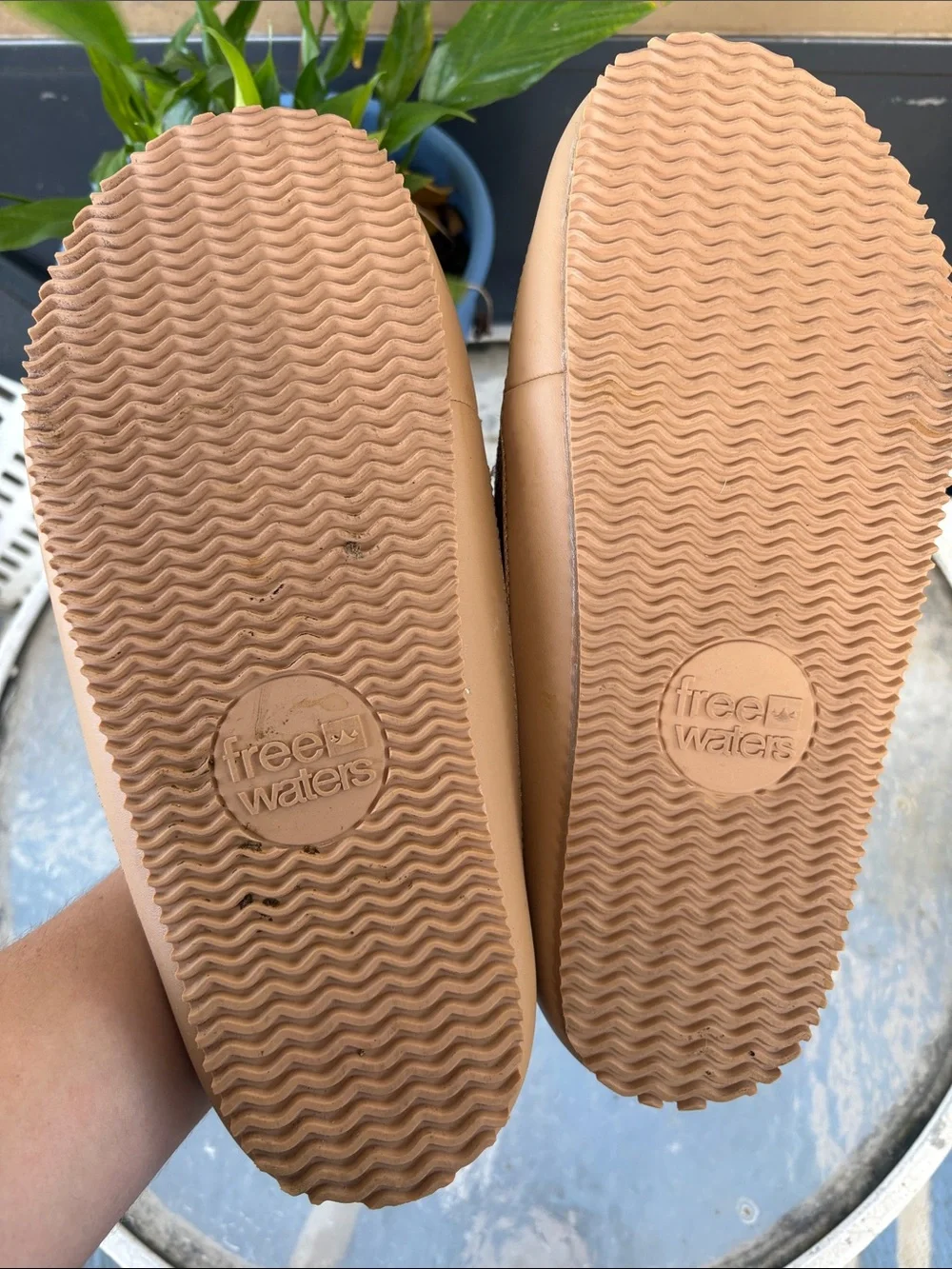 Teva Men's Olive Slip-On Mesh Loafers with Tan Sole